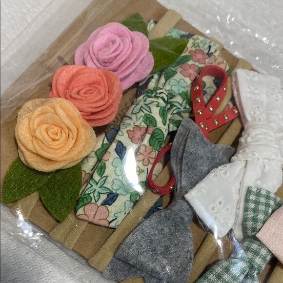 Floral and Bow Kids Headband Set - Picture 6 of 6